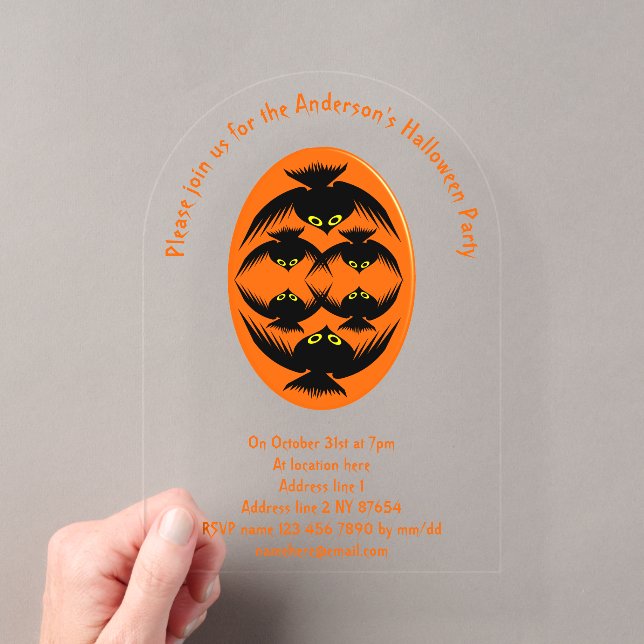 Halloween Crows Custom Acryleinladungen (Insitu (Handheld))