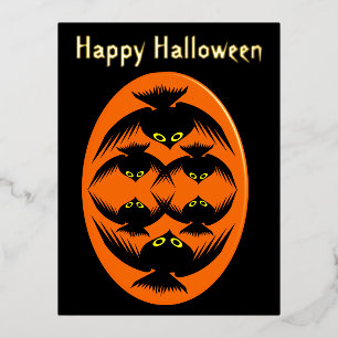Halloween Crows Custom Folien Feiertagspostkarte