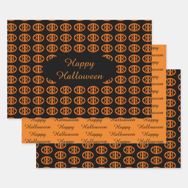 Halloween Crows Custom Gift Wrap Set Geschenkpapier Set (Set)