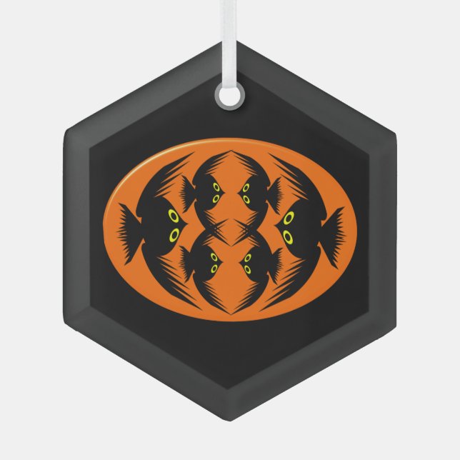 Halloween Crows Ornament Aus Glas (Vorderseite)