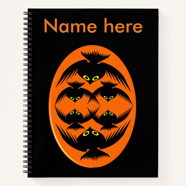 Halloween Crows Spiral Notebook Notizbuch (Vorderseite)