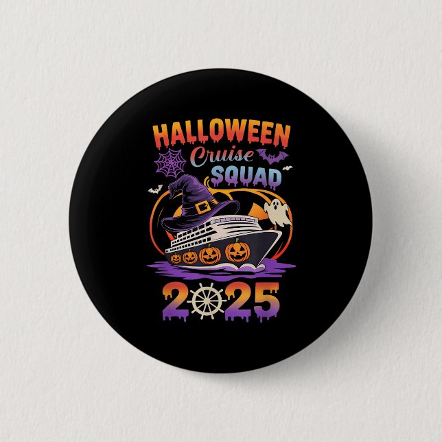 Halloween Cruise Squad 2025 Matching Cruising Crew Button (Vorderseite)
