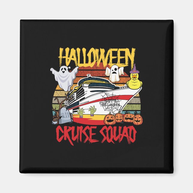 Halloween Cruise Squad Rubber Duck Hunting Ship Bo Magnet (Vorne)