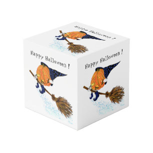 Halloween Cube Witch Pumpkin Flying Broom Würfel