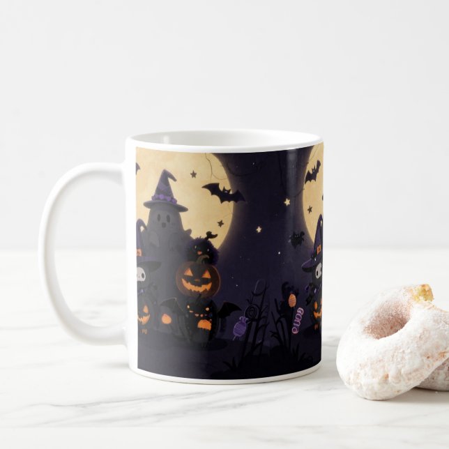 Halloween Cup Design for Coffee and Tea Lovers Kaffeetasse (Mit Donut)