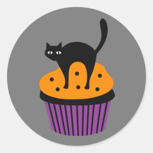 Halloween Cupcake Runder Aufkleber