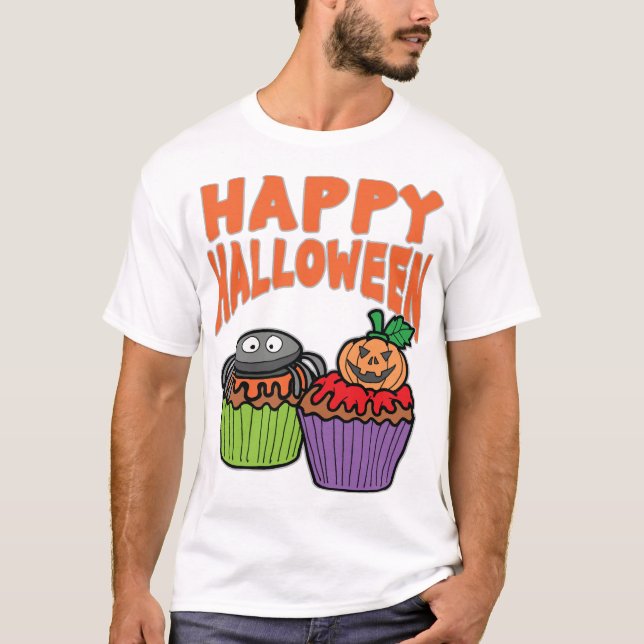 Halloween-Cupcakes T-Shirt (Vorderseite)