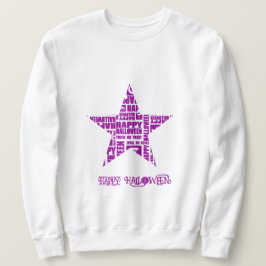 Halloween Custom Cool Whimsical Typografie Lila Sweatshirt