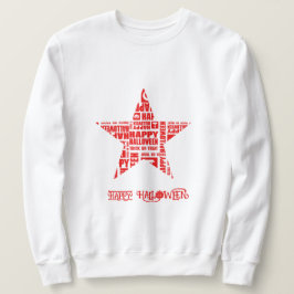 Halloween Custom Cool Whimsical Typografy Red Sweatshirt