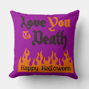 Halloween Custom Whimsical Funny Lila Liebe Kissen