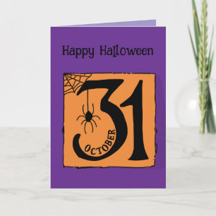 Halloween Custom Whimsical Funny Modern Lila Karte