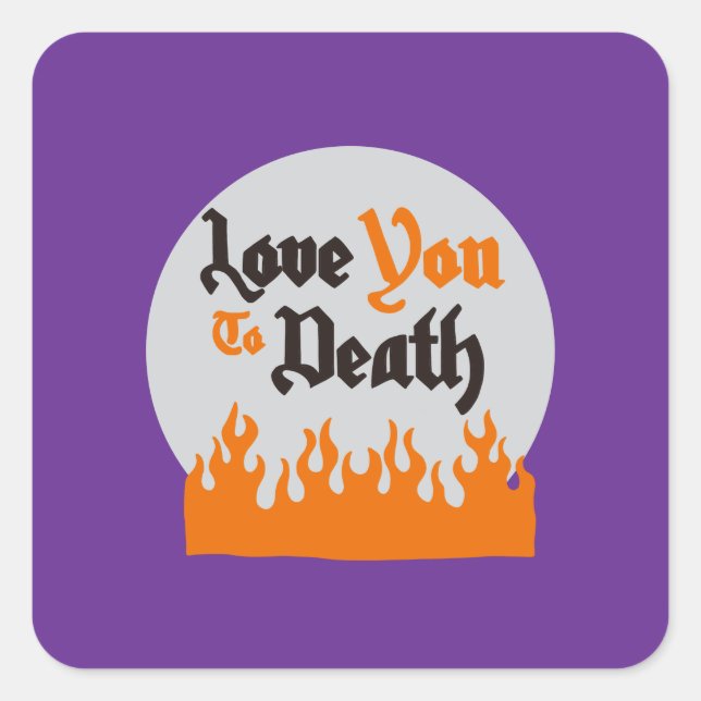 Halloween Custom Whimsical Funny Modern Lila Quadratischer Aufkleber (Vorderseite)