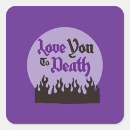 Halloween Custom Whimsical Funny Modern Lila Quadratischer Aufkleber