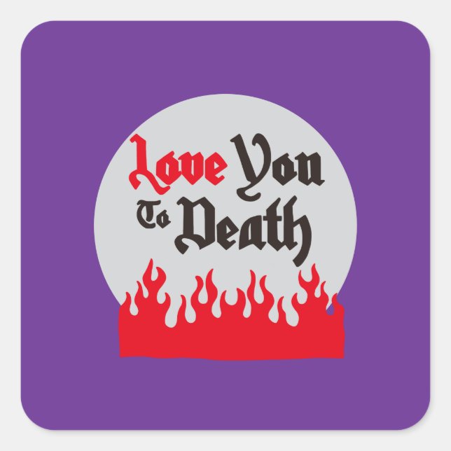Halloween Custom Whimsical Funny Modern Lila Quadratischer Aufkleber (Vorderseite)