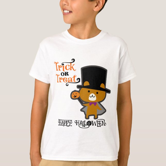 Halloween Custom Whimsical Funny Niedlich Bear T-Shirt (Vorderseite)
