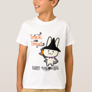 Halloween Custom Whimsical Funny Niedlich Rabbit T-Shirt