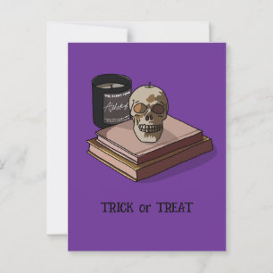 Halloween Custom Whimsical Funny Skull Postkarte