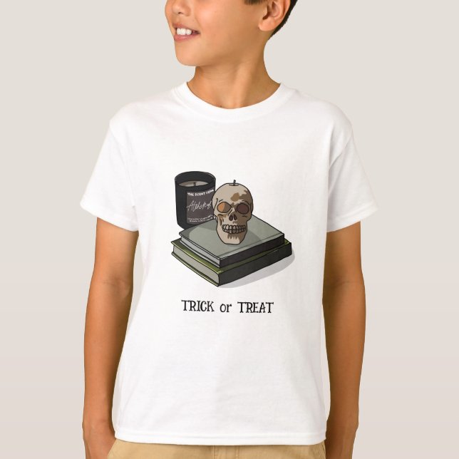 Halloween Custom Whimsical Funny Skull T-Shirt (Vorderseite)