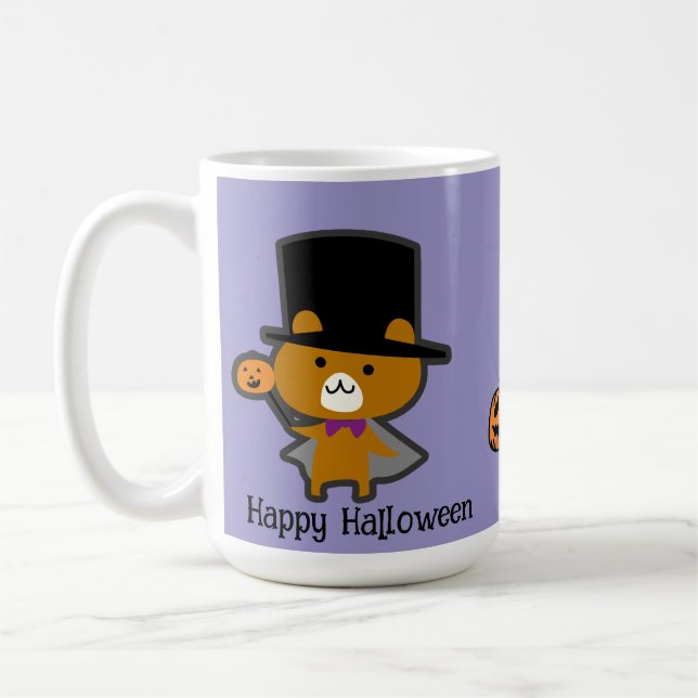 Halloween Custom Whimsical Niedlich Wizard Bear Kaffeetasse (Links)