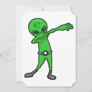 Halloween Dabbing Außerirdischer Einladung