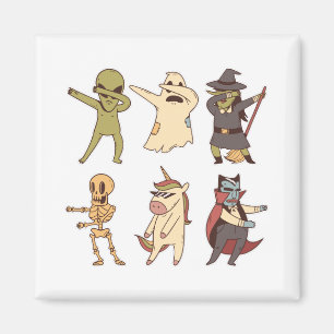 Halloween Dabbing Flossing Team Geschenk für Dab F Magnet