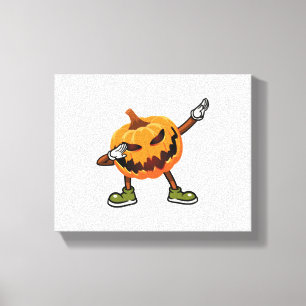 Halloween Dabbing Jack O Lantern Kürbis Halloween Leinwanddruck