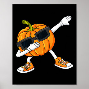 Halloween Dabbing Kürbis Thanksgiving Day Jungen G Poster