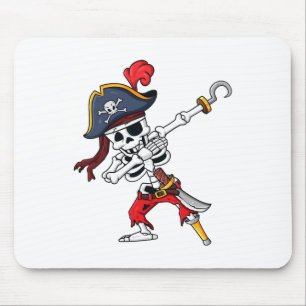 Halloween Dabbing Pirate Skeleton Fun Dab Boys Gir Mousepad