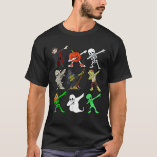 Halloween Dabbing Vampir Hexen und Monster Boys T-Shirt