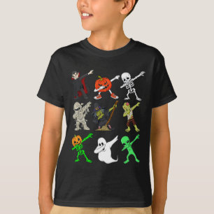 Halloween Dabbing Vampir Hexen und Monster Boys T-Shirt