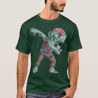 Halloween Dabbing Zombie Brain Funny Boys Dab Danc T-Shirt