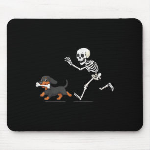 Halloween Dackel Funny Skeleton Jagen Hunde Männer Mousepad