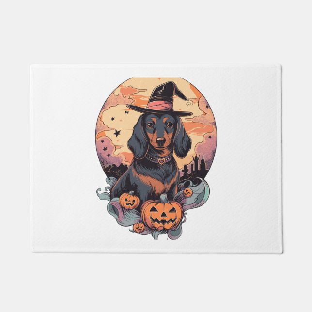 Halloween-Dackel Fußmatte (Vorderseite)