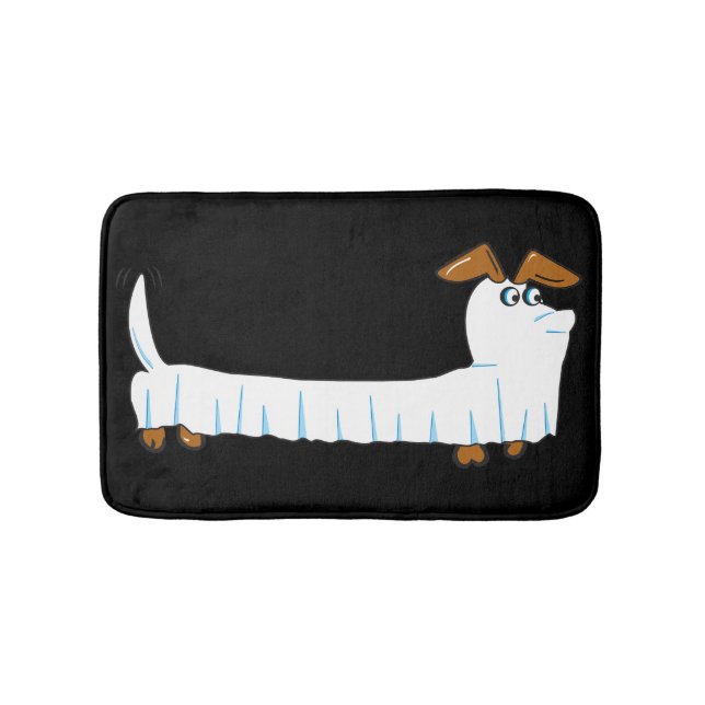 Halloween Dackel Ghost Badematte (Vorderseite)