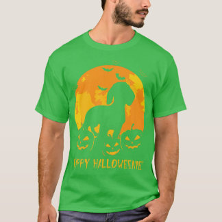 Halloween Dackel Kürbislaterne Dog Pumpkin Fun T-Shirt