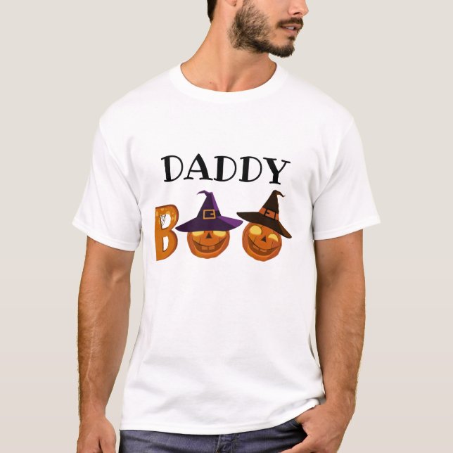 Halloween Daddy Boo Illustration Family T-Shirt (Vorderseite)