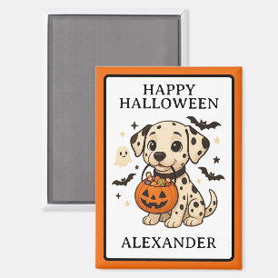 Halloween Dalmatiner Hundtrick oder Treat Party Magnet