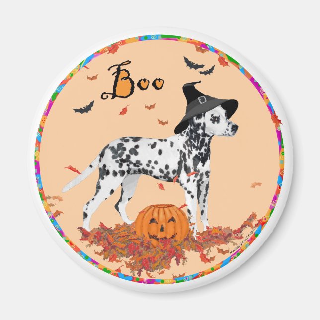 Halloween-Dalmatiner Magnet (Vorne)