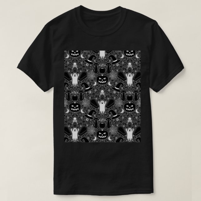 Halloween Damask Graphic T-Shirt (Design vorne)