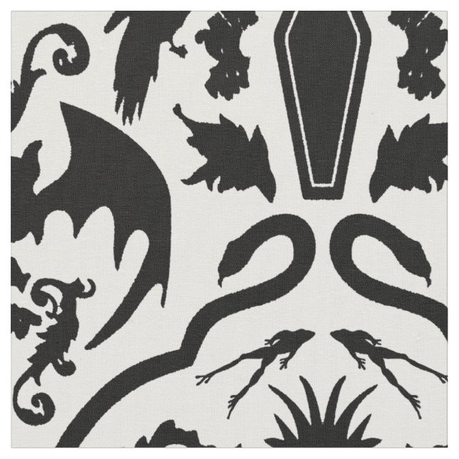 Halloween-Damask Stoff (Nahaufnahme)