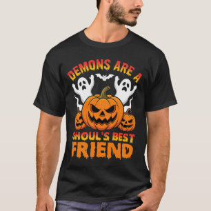 Halloween-Dämonen und Ghule Bester Freund Kürbis D T-Shirt