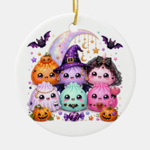 Halloween-Dämpfchen-Squishies Viral Kawaii Kürbis Keramik Ornament