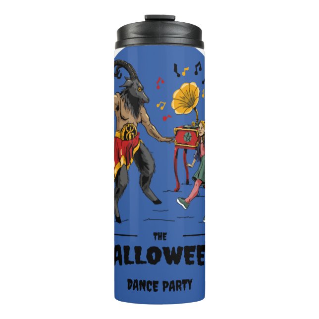 Halloween Dance Party Baphomet Bekleidung Funny Thermosbecher (Vorderseite)