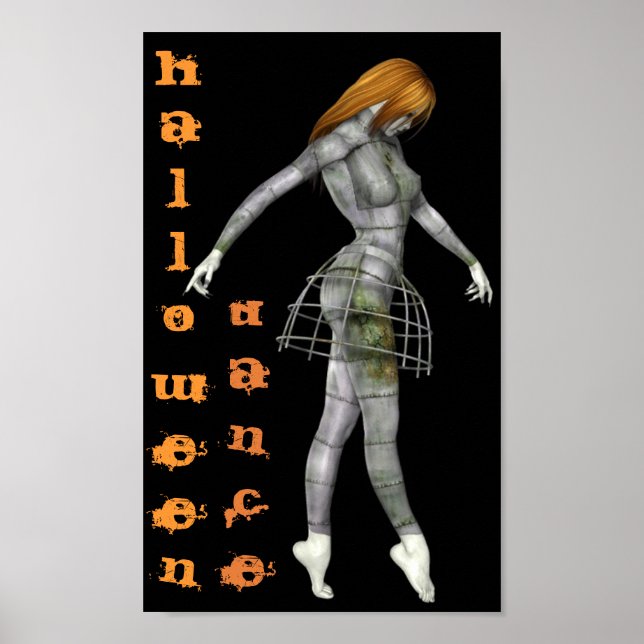 Halloween Dance Steampunk Rusty Goth Mannequin Poster (Vorne)