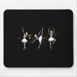 Halloween Dancing Skeleton Ballerina Ballerina Bal Mousepad