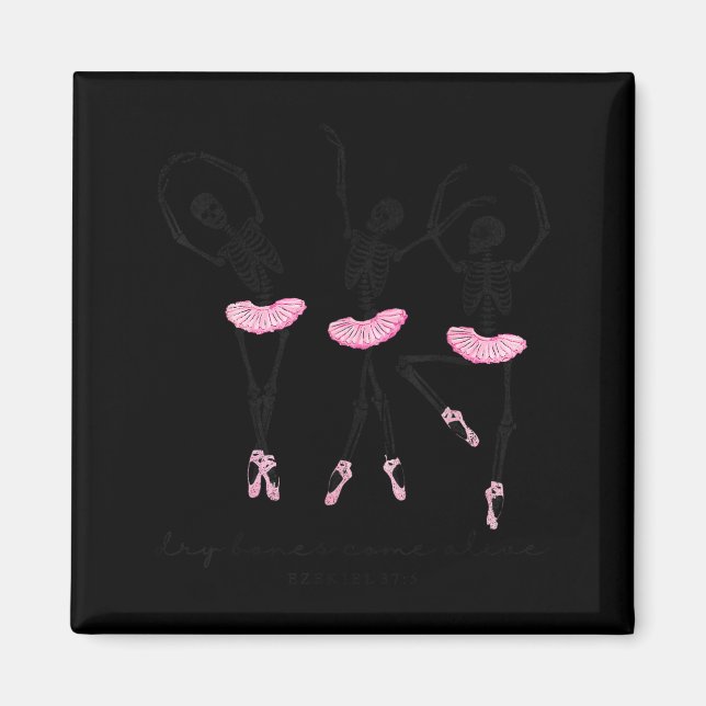 Halloween Dancing Skeleton Dry Bones Come Alive Ch Magnet (Vorne)