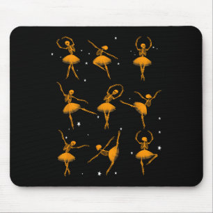 Halloween Dancing Skeleton Llerina Llet Women Girl Mousepad