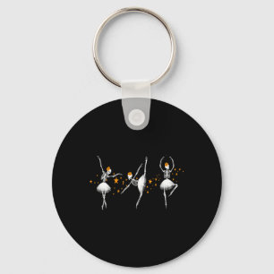 Halloween Dancing Skeleton Llerina Llet Women Girl Schlüsselanhänger