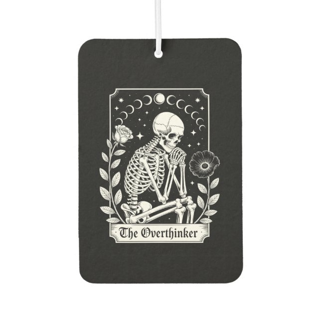 Halloween Dark Gothic Skeleton Overthinker Autolufterfrischer (Vorderseite)