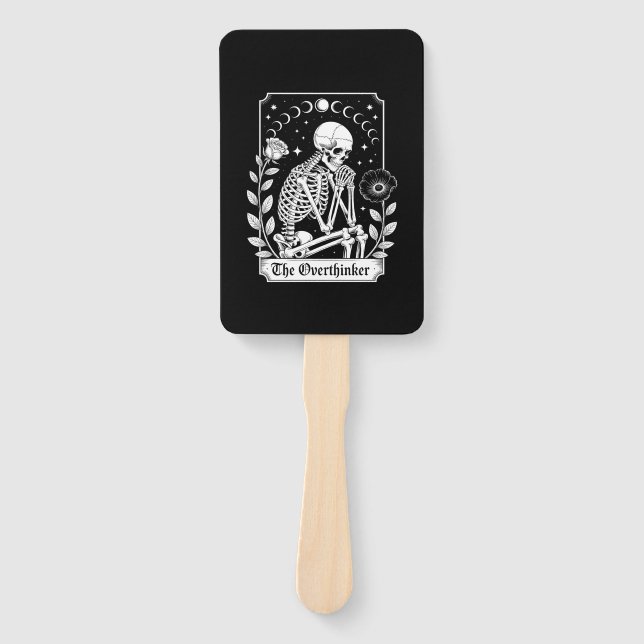 Halloween Dark Gothic Skeleton Overthinker Fächer (Vorderseite)